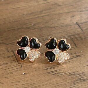 Clover Heart Flower Earrings